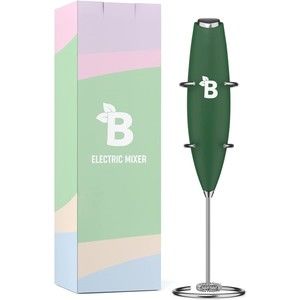 Bloom Nutrition High Powered Electric Stainless Steel Handheld Mixer Frother NIB